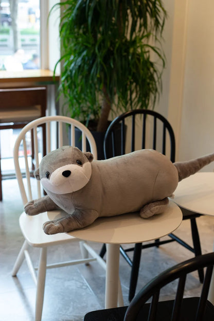 Realistic Otter Plush Toy – Cute Sea Otter Stuffed Animal Pillow