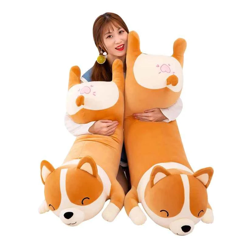 Giant Shiba Inu Plush Toy (23.6-47.2 in) - Cute Lying Dog Pillow Cushion Gift