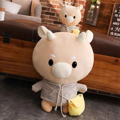 Cute Korean Drama Cow Plush Toy – Soft Dairy Cow Stuffed Animal Pillow