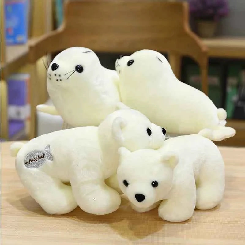 Cute Sea World Plush Doll (9.5/11 in) - Sea Lion, Polar Bear & Panda Stuffed Toy for Kids Gift