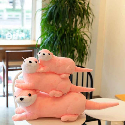 Realistic Otter Plush Toy – Cute Sea Otter Stuffed Animal Pillow