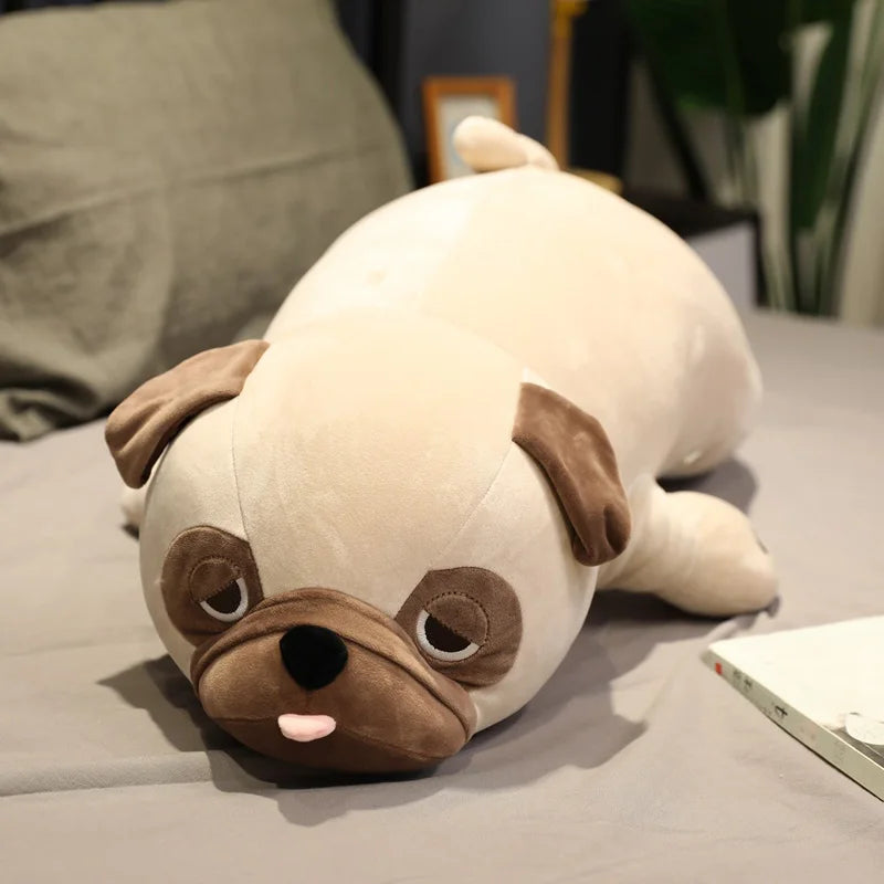 New Arrive Hot 55/65/75/90cm Cute Animal Kawaii Pug Dog Plush Toys Sleep Pillow Kids Birthday Gift Child Girl Xmas Valentine's Brown