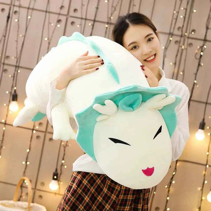 Cute Dragon Plush Toy 90-150cm Soft White Long Pillow Three Colors Dinosaur Stuffed Sleeping Cushion Gift Cartoon