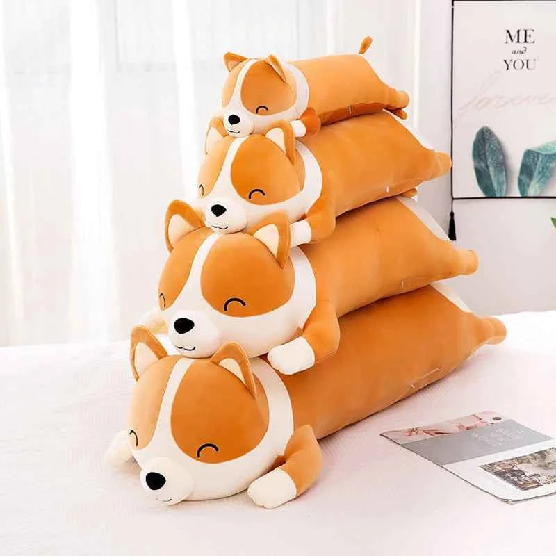 Giant Shiba Inu Plush Toy (23.6-47.2 in) - Cute Lying Dog Pillow Cushion Gift