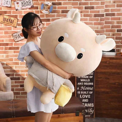 Cute Korean Drama Cow Plush Toy – Soft Dairy Cow Stuffed Animal Pillow