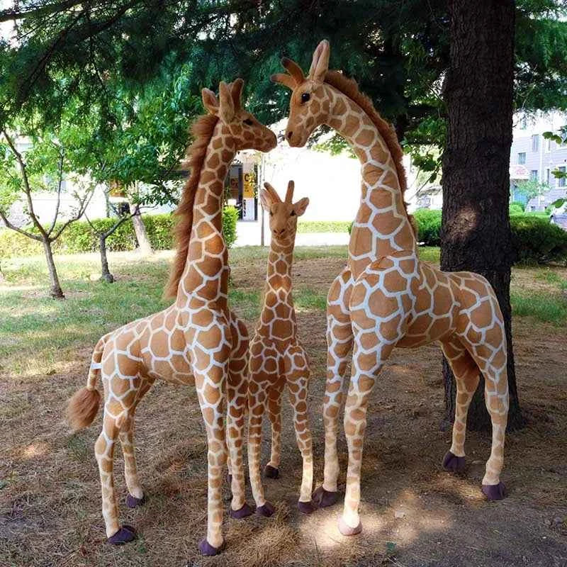 Giant Giraffe Plush Toy – Soft Realistic Giraffe Stuffed Animal Pillow