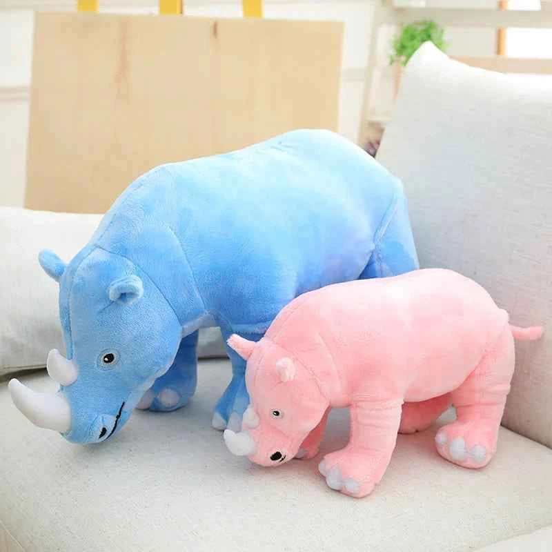 Plush Rhinoceros Stuffed Animal – Super Soft Kawaii Rhino Pillow Toy