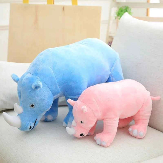 Plush Rhinoceros Stuffed Animal – Super Soft Kawaii Rhino Pillow Toy