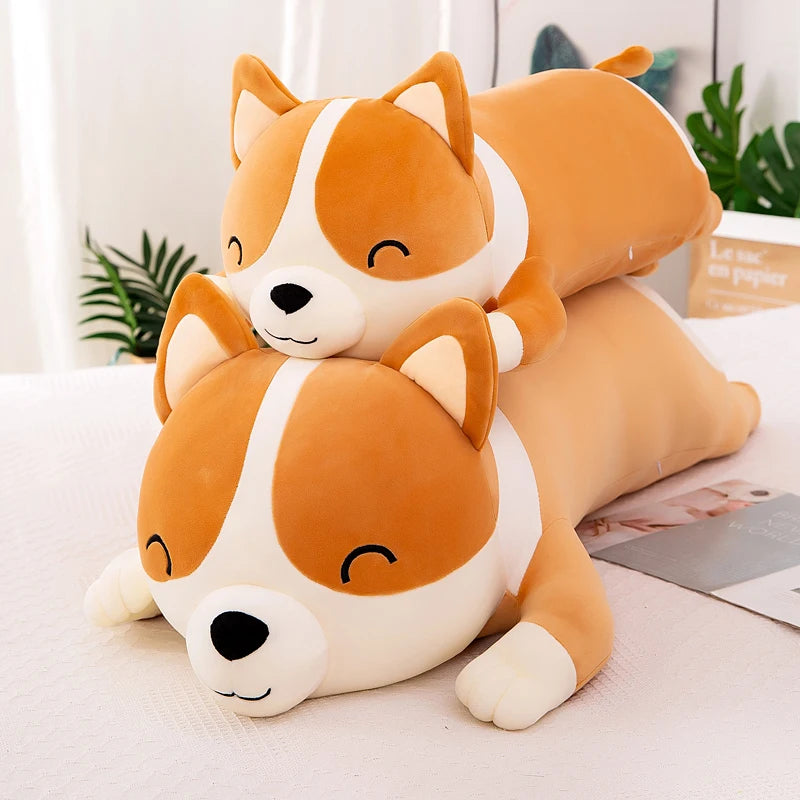 Giant Corgi Dog Plush Pillow – Soft Kawaii Stuffed Animal