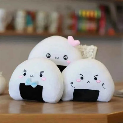 Cute Plush Mini Rice Ball Pillow Kawaii Soft Japanese Sushi Cushion Stuffed Plush Toy Cute Ball The Second Element Dumpling Doll