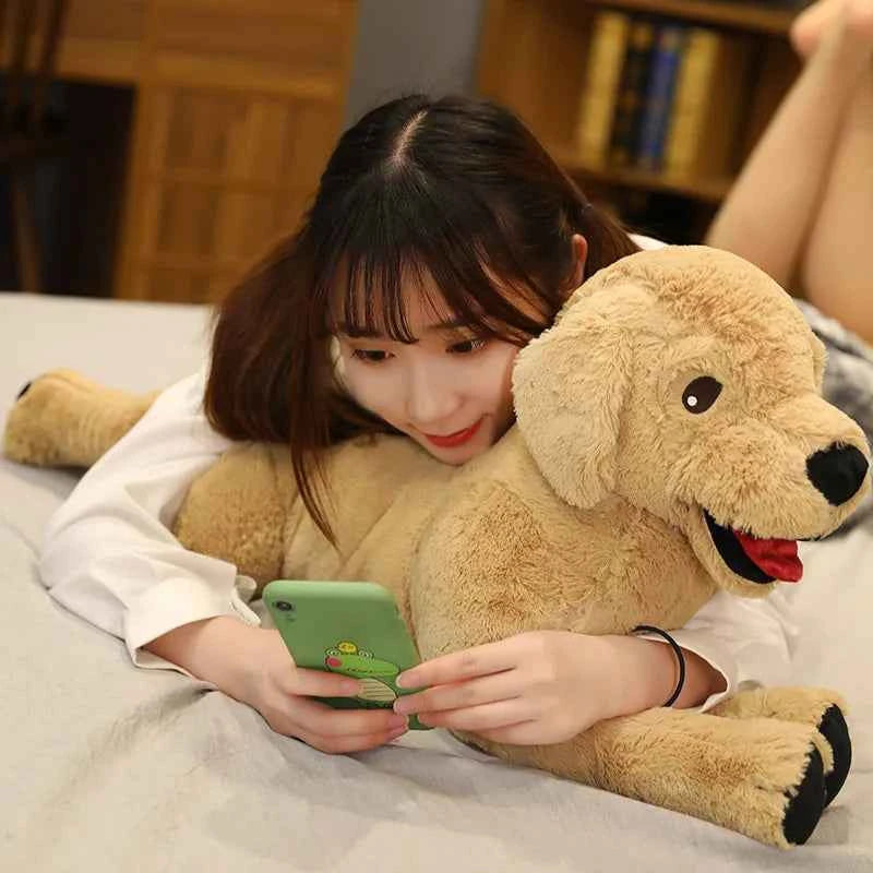 New 35/75cm Simulation Labrador Dog Plush toy Creative Realistic Animal Puppy Dolls Stuffed Soft Toys for Children Birthday Gift