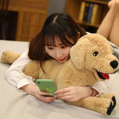 New 35/75cm Simulation Labrador Dog Plush toy Creative Realistic Animal Puppy Dolls Stuffed Soft Toys for Children Birthday Gift