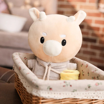 Cute Korean Drama Cow Plush Toy – Soft Milk Cow Stuffed Animal Pillow