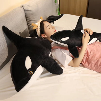 Giant Orca Whale Plush Toy – Lifelike Killer Whale Stuffed Animal