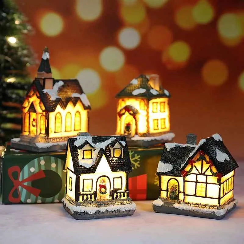 Cute Christmas House LED Night Light (2.4-3.5 in) - Home Ornaments Xmas Gift