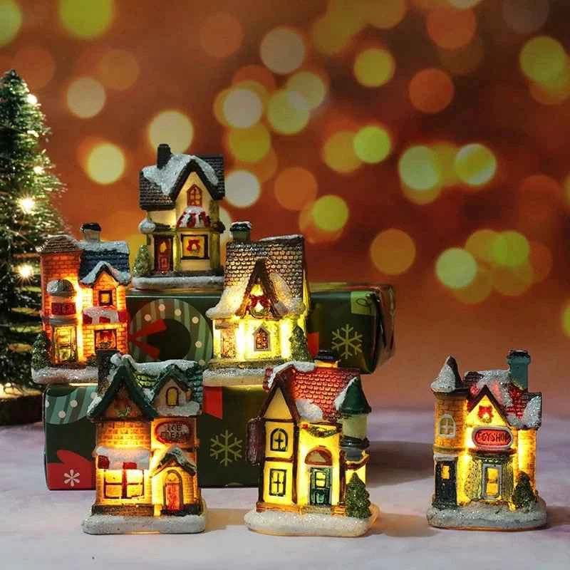 Cute Christmas House LED Night Light (2.4-3.5 in) - Home Ornaments Xmas Gift