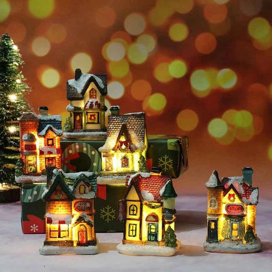 Cute Christmas House LED Night Light (2.4-3.5 in) - Home Ornaments Xmas Gift