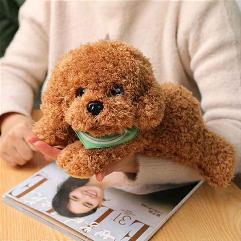 Realistic Teddy Dog Plush Toy – Soft Puppy Stuffed Animal
