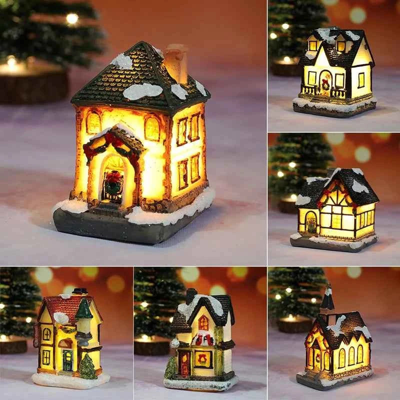 Cute Christmas House LED Night Light (2.4-3.5 in) - Home Ornaments Xmas Gift