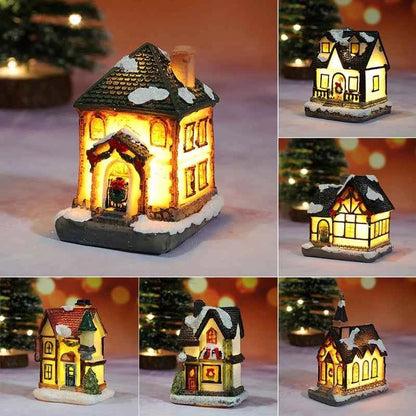 Cute Christmas House LED Night Light (2.4-3.5 in) - Home Ornaments Xmas Gift
