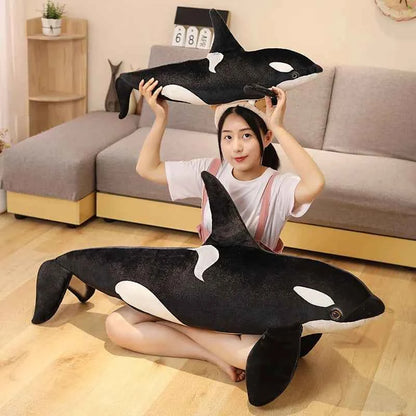 Giant Orca Whale Plush Toy – Lifelike Killer Whale Stuffed Animal