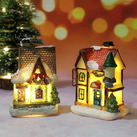 Cute Christmas House LED Night Light (2.4-3.5 in) - Home Ornaments Xmas Gift