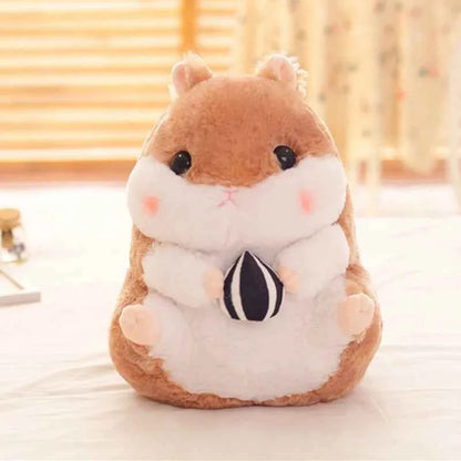 28/38/55CM Interesting Series Cute Cartoon Holding Snacks Hamster Plush Toy Mouse Dolls Bedroom Decoration Girl Birthday Gift