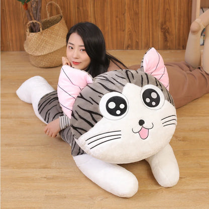 Kitty Cat Plush Toy Pillow – Soft Stuffed Animal Cushion (30–100 cm)