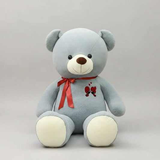 Giant Teddy Bear Plush Toy - 24/31/39 inch Stuffed Soft Bear with Bowknot Gift for Girlfriend Grey