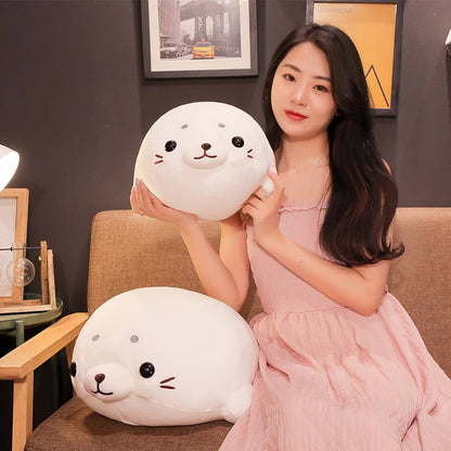 Sea Lion Plush Pillow – Soft Seal Stuffed Animal Cushion