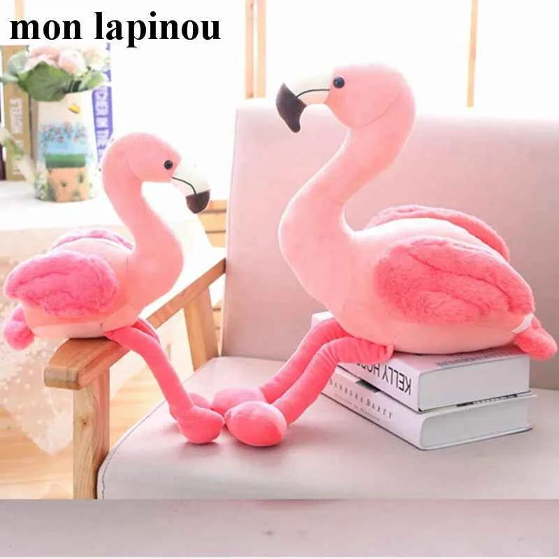 Cute Flamingo Plush Toys Soft Stuffed Bird Doll Pink Flamingo Plushie Kids Toys Birthday Gift Home Decor