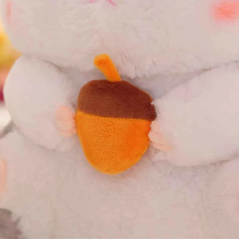 28/38/55CM Interesting Series Cute Cartoon Holding Snacks Hamster Plush Toy Mouse Dolls Bedroom Decoration Girl Birthday Gift