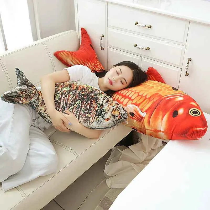 Giant Koi Fish Plush Toy – Realistic Carp Stuffed Animal Body Pillow
