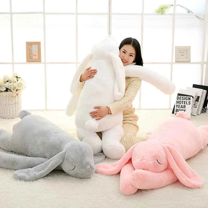 Lovely Giant Big Ear Bunny Plush Toy (35.4/43.3 in) - Soft Rabbit Stuffed Pillow Gift