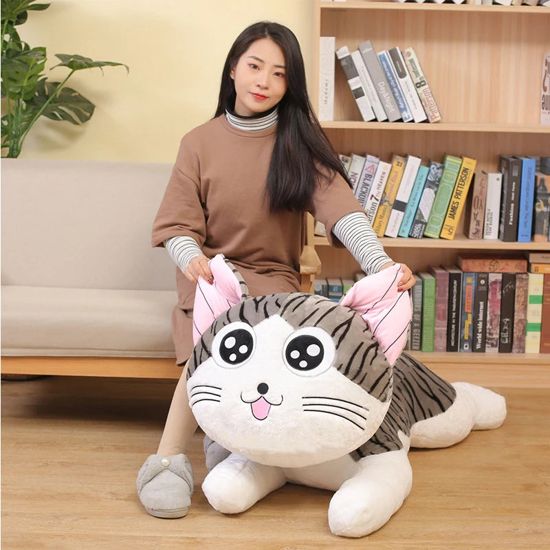 Kitty Cat Plush Toy Pillow – Soft Stuffed Animal Cushion (30–100 cm)