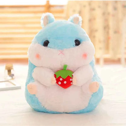 28/38/55CM Interesting Series Cute Cartoon Holding Snacks Hamster Plush Toy Mouse Dolls Bedroom Decoration Girl Birthday Gift