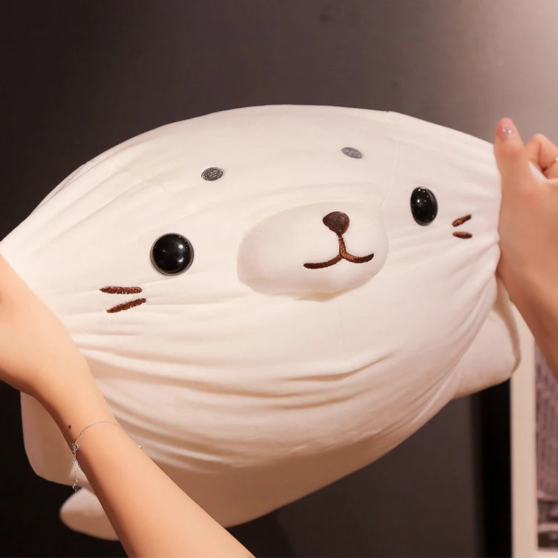 Sea Lion Plush Pillow – Soft Seal Stuffed Animal Cushion