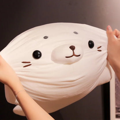 Sea Lion Plush Pillow – Soft Seal Stuffed Animal Cushion