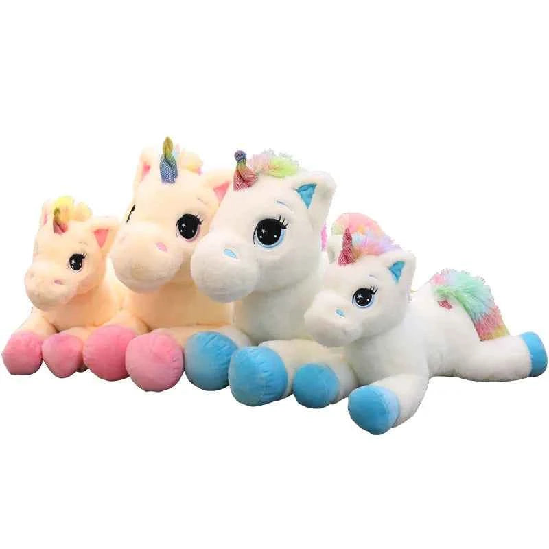 Rainbow Unicorn Plush Toy – Soft Kawaii Stuffed Animal Pillow