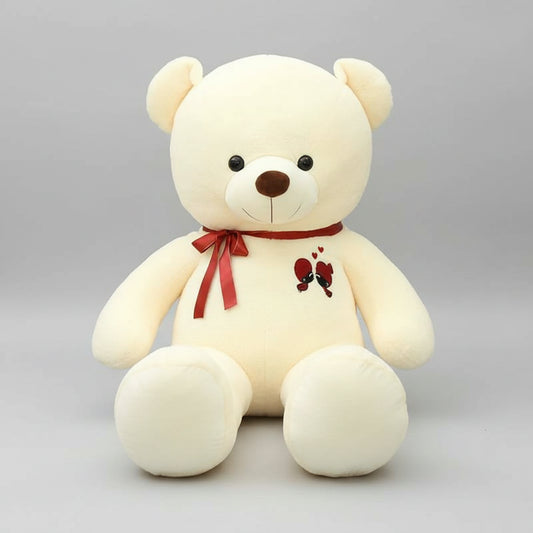 Giant Teddy Bear Plush Toy - 24/31/39 inch Stuffed Soft Bear with Bowknot Gift for Girlfriend White