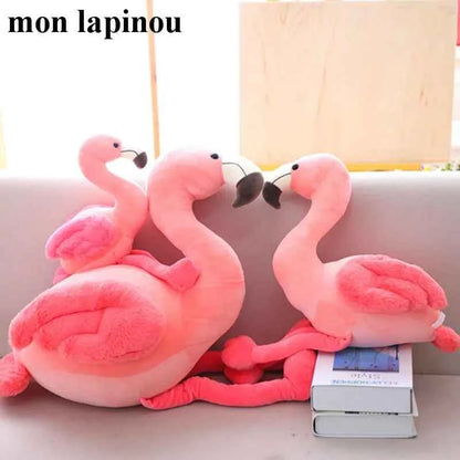 Cute Flamingo Plush Toys Soft Stuffed Bird Doll Pink Flamingo Plushie Kids Toys Birthday Gift Home Decor