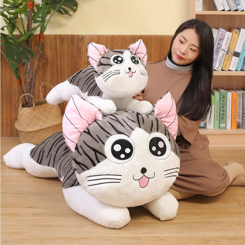 Kitty Cat Plush Toy Pillow – Soft Stuffed Animal Cushion (30–100 cm)