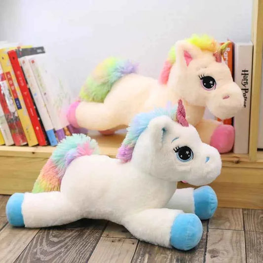 Rainbow Unicorn Plush Toy – Soft Kawaii Stuffed Animal Pillow