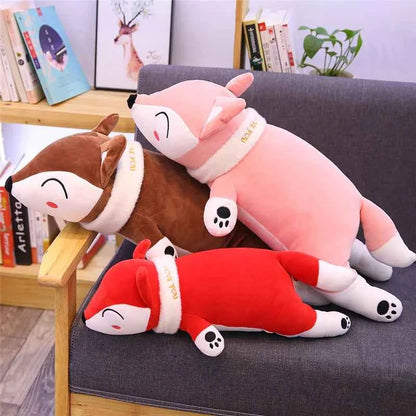 Kawaii Fox Plush Doll - Soft Stuffed Animal Pillow and Gift, 3 Colors and 5 Sizes Red