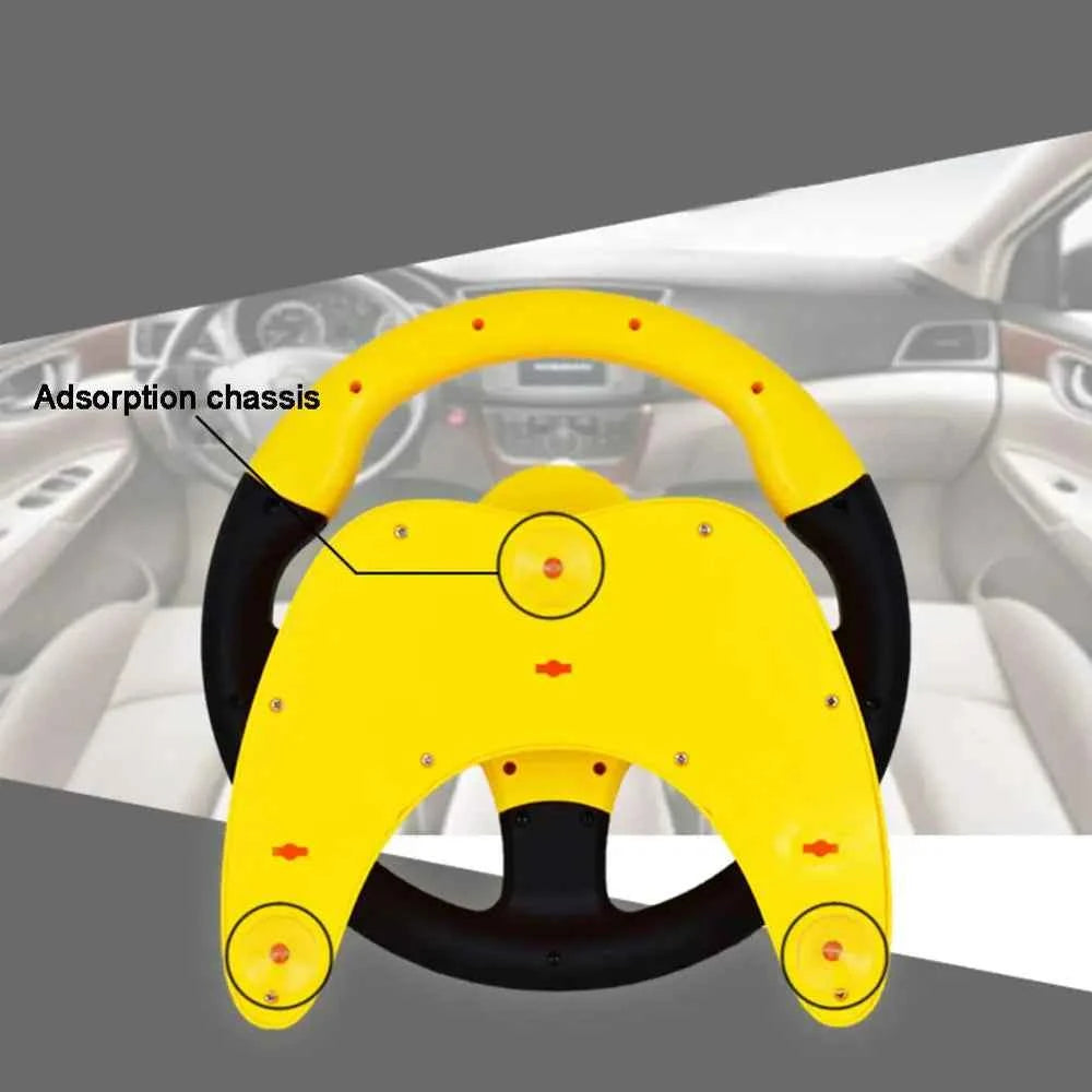Kawaii Kids Steering Wheel Toy – Educational Baby Driving Toy with Light, Sound & Traffic Signals