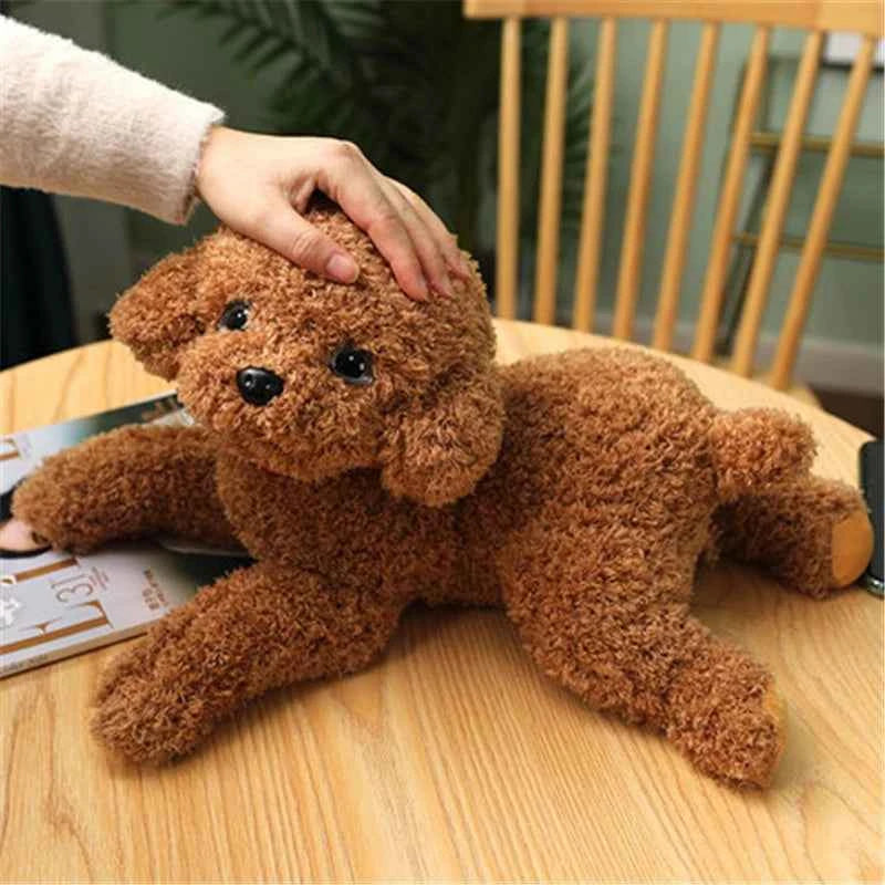 Realistic Teddy Dog Plush Toy – Soft Puppy Stuffed Animal