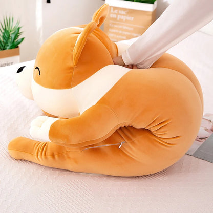 Giant Corgi Dog Plush Pillow – Soft Kawaii Stuffed Animal