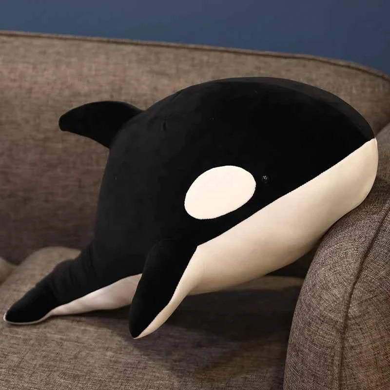 Black Red Shark Plush Toy 60/80cm – Giant Soft Shark Stuffed Animal Pillow Gift Black
