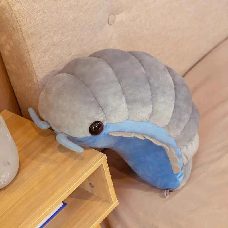 Ins Hot Creative Simulation Insect Plush Toys Soft Cartoon Isopod Nap Pillow Back Cushion Birthday Gifts Doll for Kids Girls