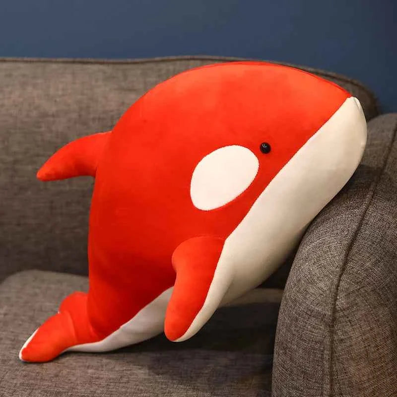 Black Red Shark Plush Toy 60/80cm – Giant Soft Shark Stuffed Animal Pillow Gift Red